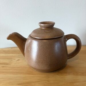 Vintage Frankoma Pottery Plainsman Brown Pattern Teapot
